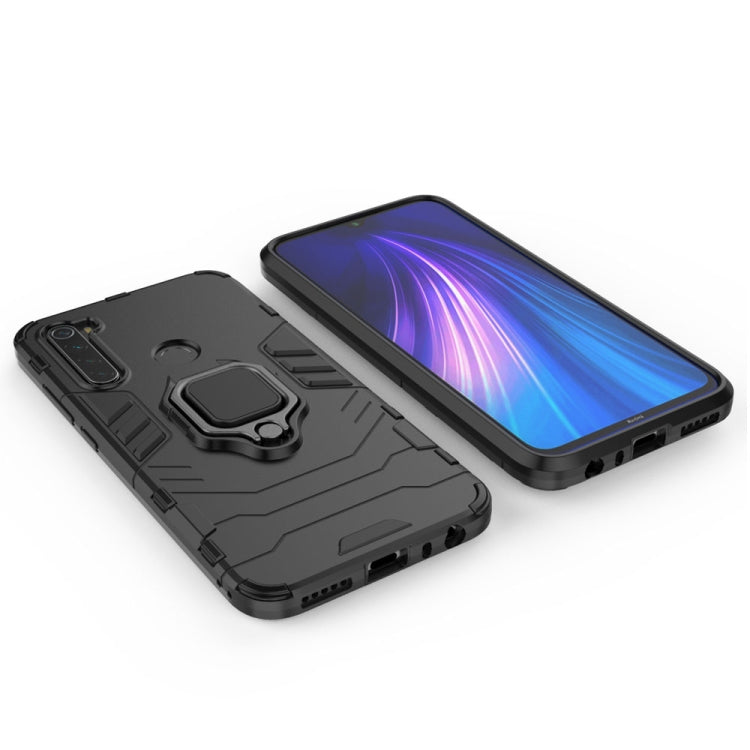 For Redmi Note8 Pro PC + TPU Shockproof Protective Case with Magnetic Ring Holder