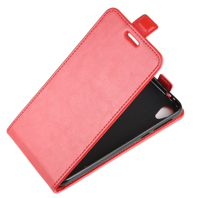 For Motorola Moto E6 Crazy Horse Vertical Flip Leather Protective Case