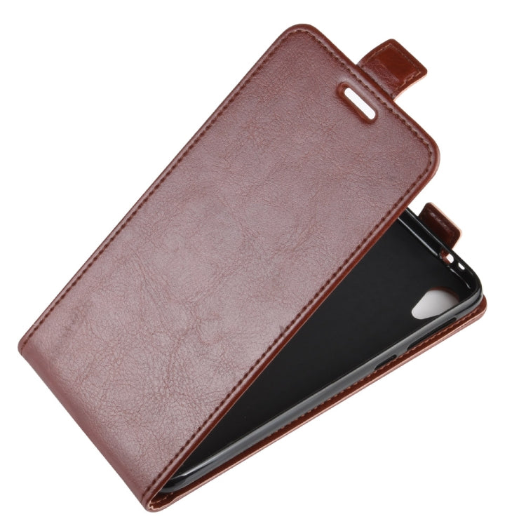 For Motorola Moto E6 Crazy Horse Vertical Flip Leather Protective Case