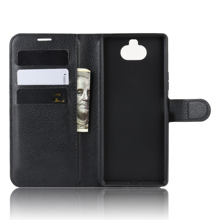For SONY Xperia 20 Litchi Texture Horizontal Flip Leather Case with Wallet & Holder & Card Slots