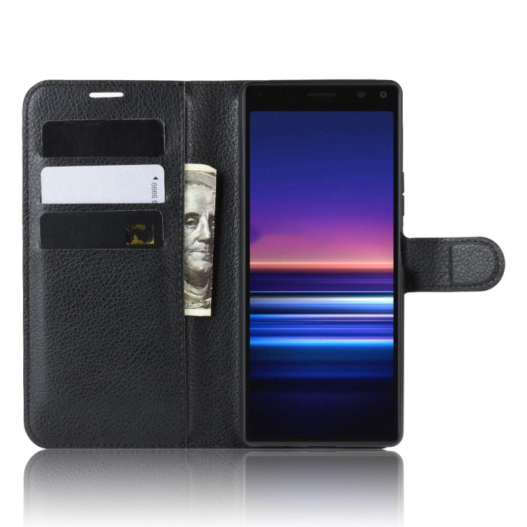 For SONY Xperia 20 Litchi Texture Horizontal Flip Leather Case with Wallet & Holder & Card Slots