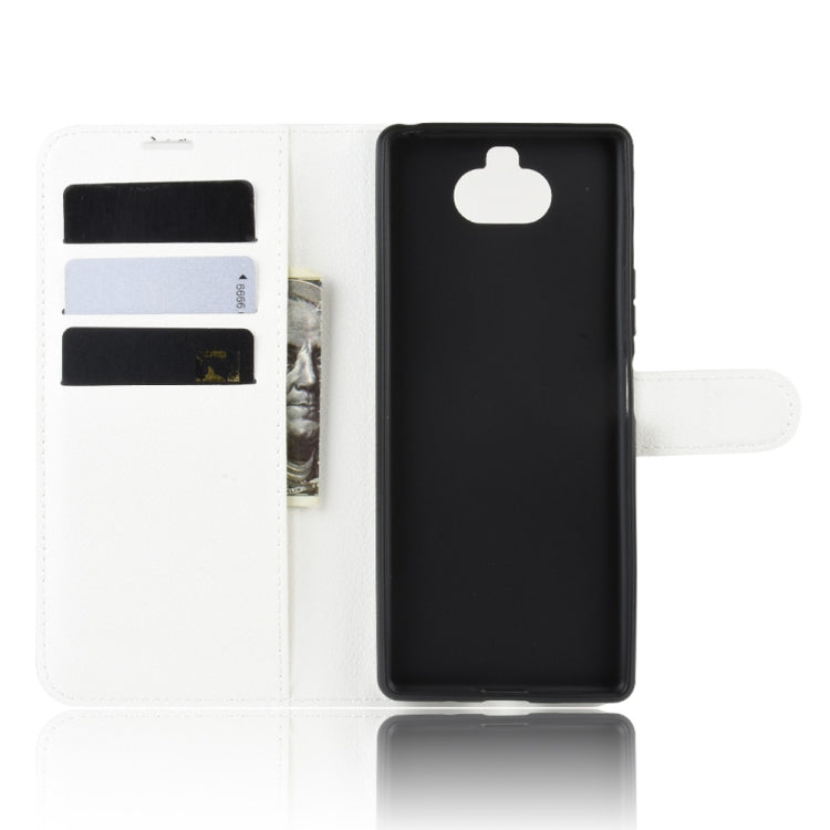 For SONY Xperia 20 Litchi Texture Horizontal Flip Leather Case with Wallet & Holder & Card Slots
