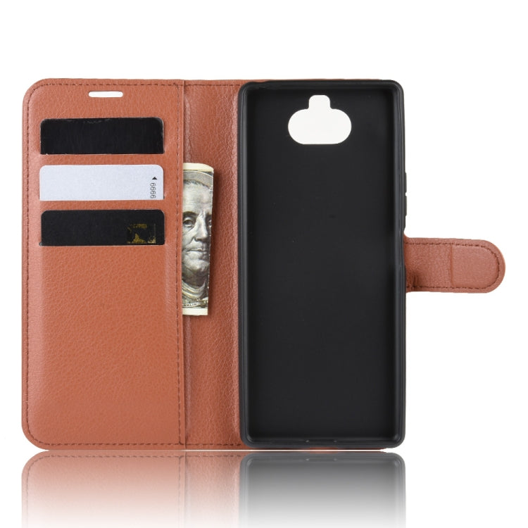 For SONY Xperia 20 Litchi Texture Horizontal Flip Leather Case with Wallet & Holder & Card Slots