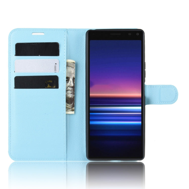 For SONY Xperia 20 Litchi Texture Horizontal Flip Leather Case with Wallet & Holder & Card Slots