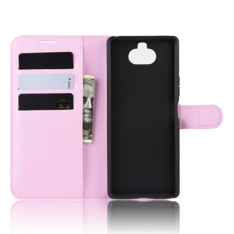 For SONY Xperia 20 Litchi Texture Horizontal Flip Leather Case with Wallet & Holder & Card Slots
