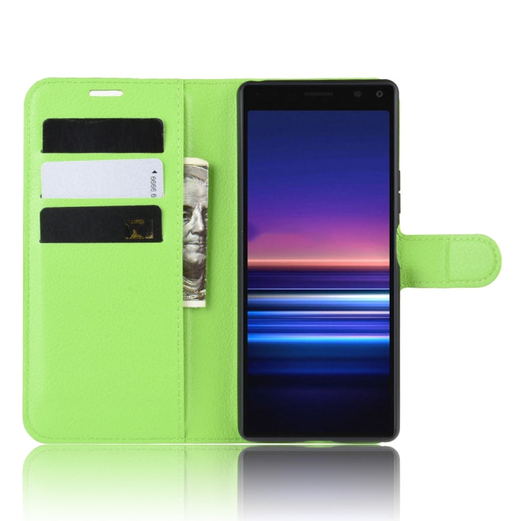For SONY Xperia 20 Litchi Texture Horizontal Flip Leather Case with Wallet & Holder & Card Slots