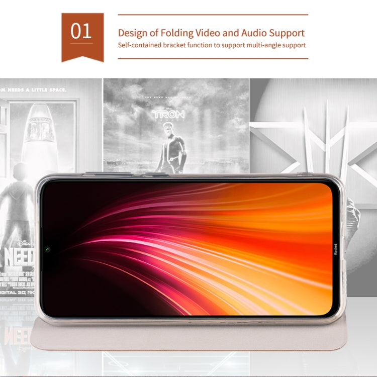 For Xiaomi RedMi Note8 MOFI Rui Series Classical Leather Flip Leather Case With Bracket Embedded Steel Plate All-inclusive