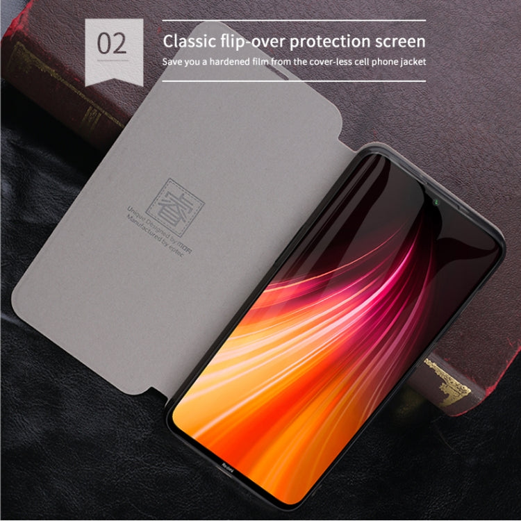 For Xiaomi RedMi Note8 MOFI Rui Series Classical Leather Flip Leather Case With Bracket Embedded Steel Plate All-inclusive