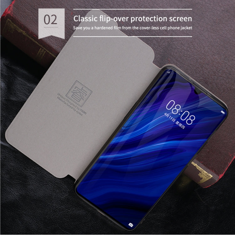 For Huawei P30 MOFI Rui Series Classical Leather Flip Leather Case With Bracket Embedded Steel Plate All-inclusive