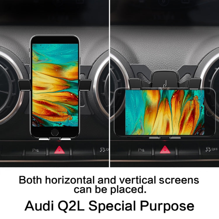 Horizontal And Vertical Screen Is Suitable For Audi Q2L Special Car Outlet Self-Gravity Mobile Phone Support(Gold)