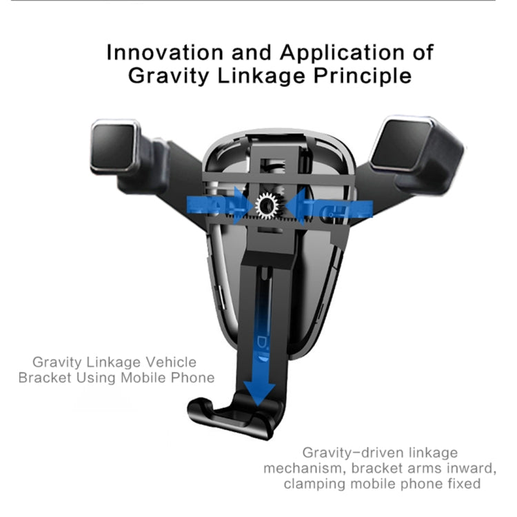 Horizontal And Vertical Screen Is Suitable For Audi Q2L Special Car Outlet Self-Gravity Mobile Phone Support(Gold)