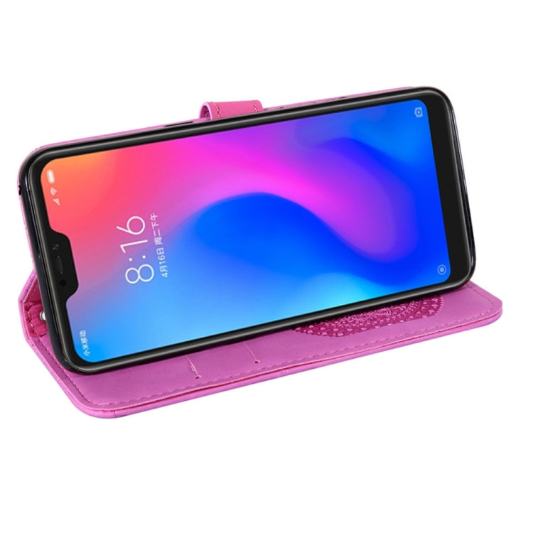 For Xiaomi Redmi 6 Pro Pressed Printing Sticking Drill Pattern Horizontal Flip PU Leather Case with Holder & Card Slots & Wallet & & Lanyard