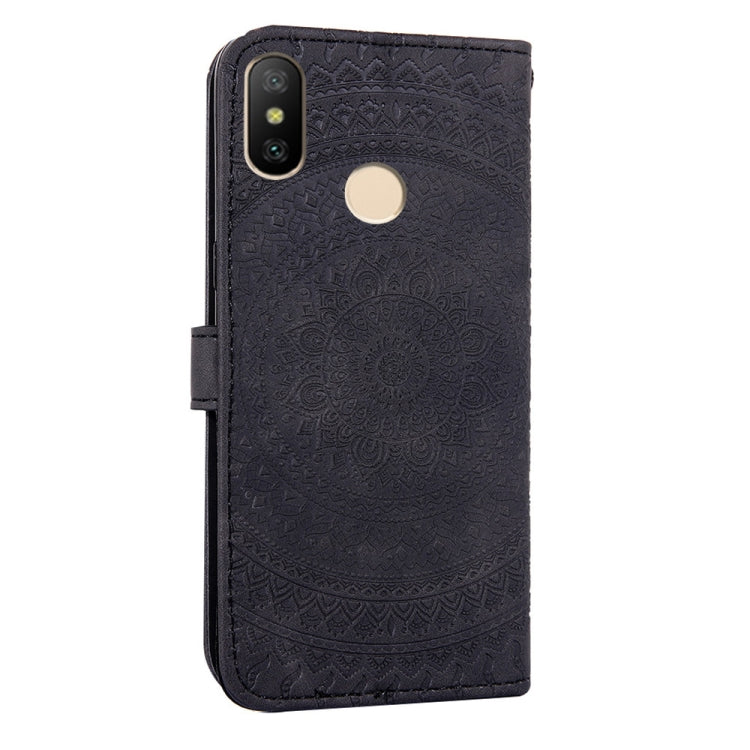 For Xiaomi Redmi 6 Pro Pressed Printing Sticking Drill Pattern Horizontal Flip PU Leather Case with Holder & Card Slots & Wallet & & Lanyard