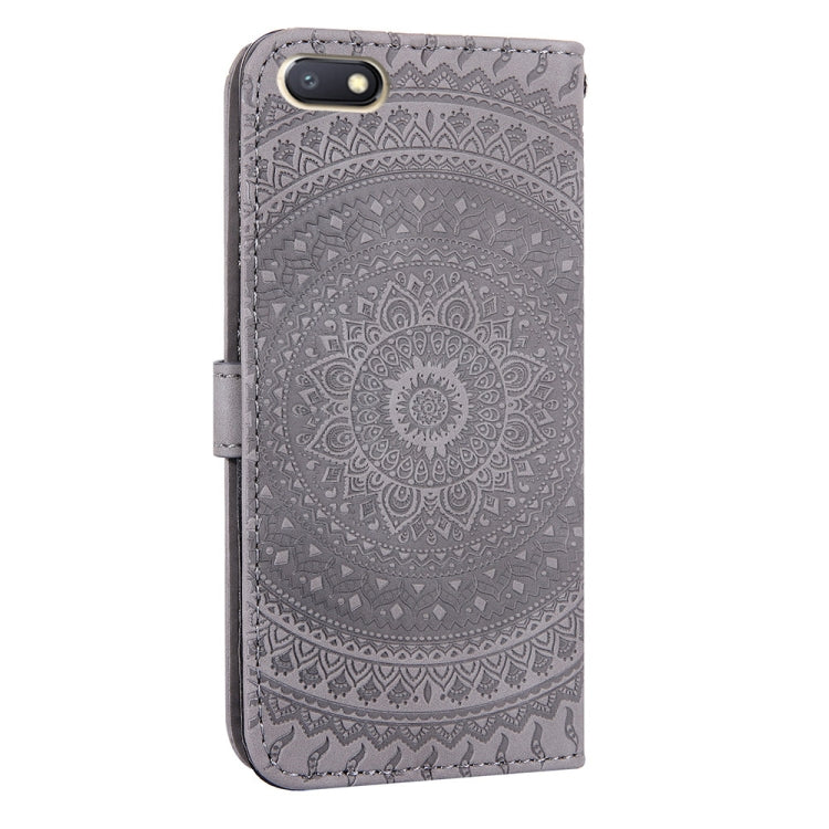 For Xiaomi Redmi 6a Pressed Printing Sticking Drill Pattern Horizontal Flip PU Leather Case with Holder & Card Slots & Wallet & & Lanyard