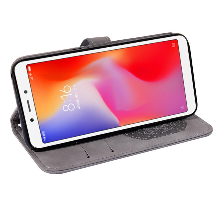 For Xiaomi Redmi 6a Pressed Printing Sticking Drill Pattern Horizontal Flip PU Leather Case with Holder & Card Slots & Wallet & & Lanyard