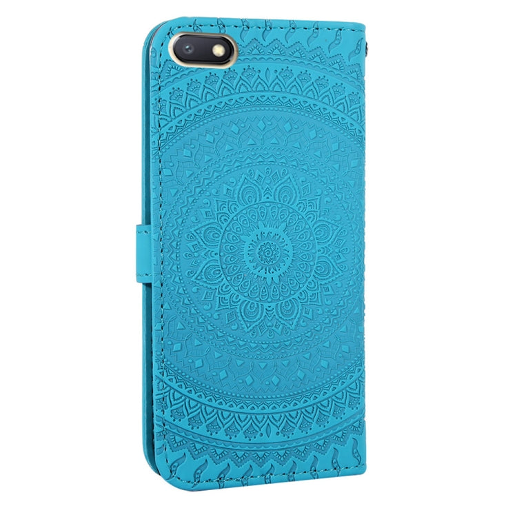 For Xiaomi Redmi 6a Pressed Printing Sticking Drill Pattern Horizontal Flip PU Leather Case with Holder & Card Slots & Wallet & & Lanyard