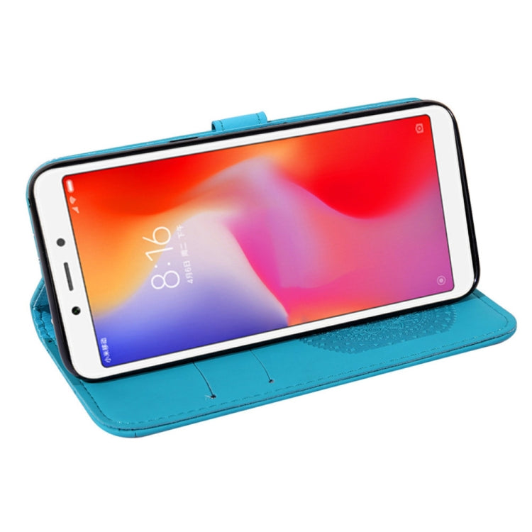 For Xiaomi Redmi 6a Pressed Printing Sticking Drill Pattern Horizontal Flip PU Leather Case with Holder & Card Slots & Wallet & & Lanyard