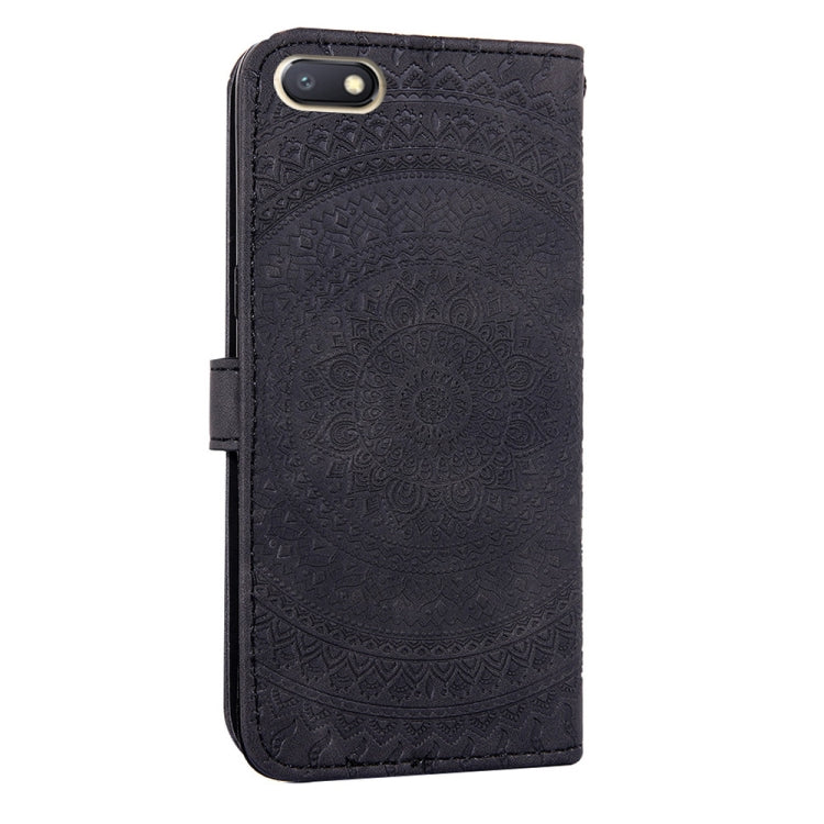 For Xiaomi Redmi 6a Pressed Printing Sticking Drill Pattern Horizontal Flip PU Leather Case with Holder & Card Slots & Wallet & & Lanyard