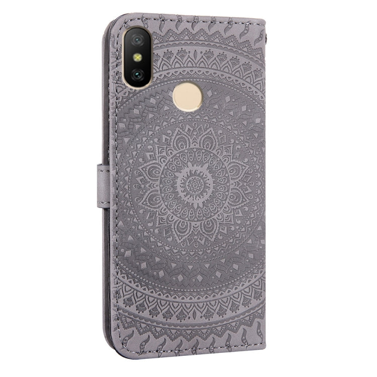 For Xiaomi Redmi Note 6 Pro Pressed Printing Sticking Drill Pattern Horizontal Flip PU Leather Case with Holder & Card Slots & Wallet & & Lanyard