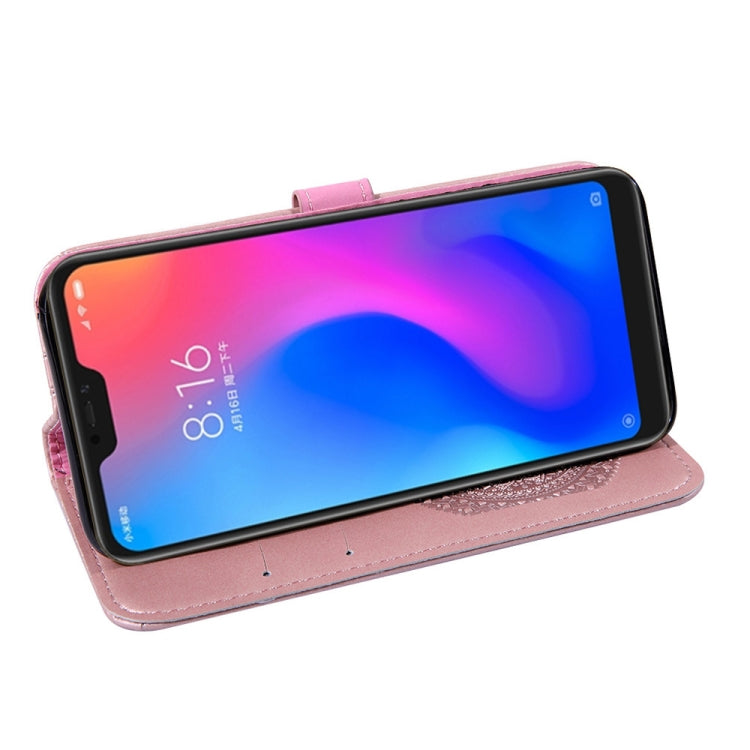 For Xiaomi Redmi Note 6 Pro Pressed Printing Sticking Drill Pattern Horizontal Flip PU Leather Case with Holder & Card Slots & Wallet & & Lanyard