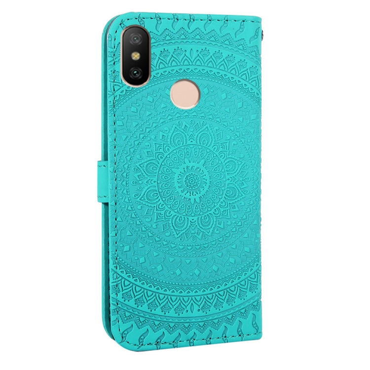 For Xiaomi Redmi Note 6 Pro Pressed Printing Sticking Drill Pattern Horizontal Flip PU Leather Case with Holder & Card Slots & Wallet & & Lanyard