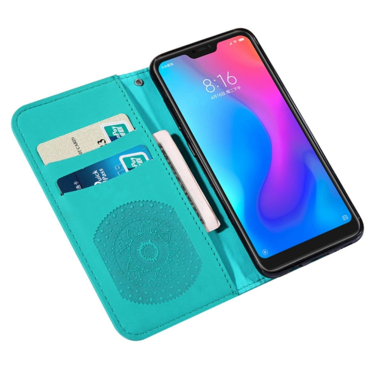 For Xiaomi Redmi Note 6 Pro Pressed Printing Sticking Drill Pattern Horizontal Flip PU Leather Case with Holder & Card Slots & Wallet & & Lanyard