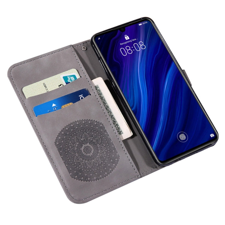 For Xiaomi Redmi Note 7 Pressed Printing Sticking Drill Pattern Horizontal Flip PU Leather Case with Holder & Card Slots & Wallet & & Lanyard