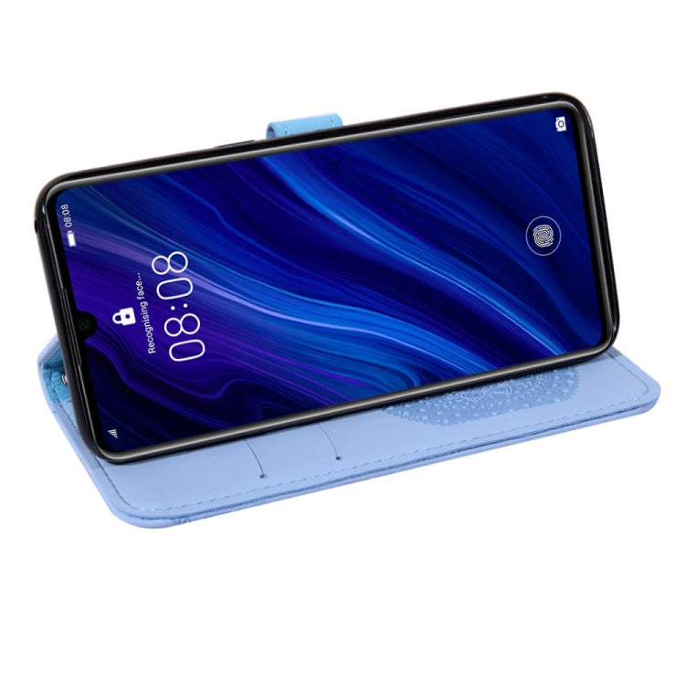 For Xiaomi Redmi Note 7 Pressed Printing Sticking Drill Pattern Horizontal Flip PU Leather Case with Holder & Card Slots & Wallet & & Lanyard