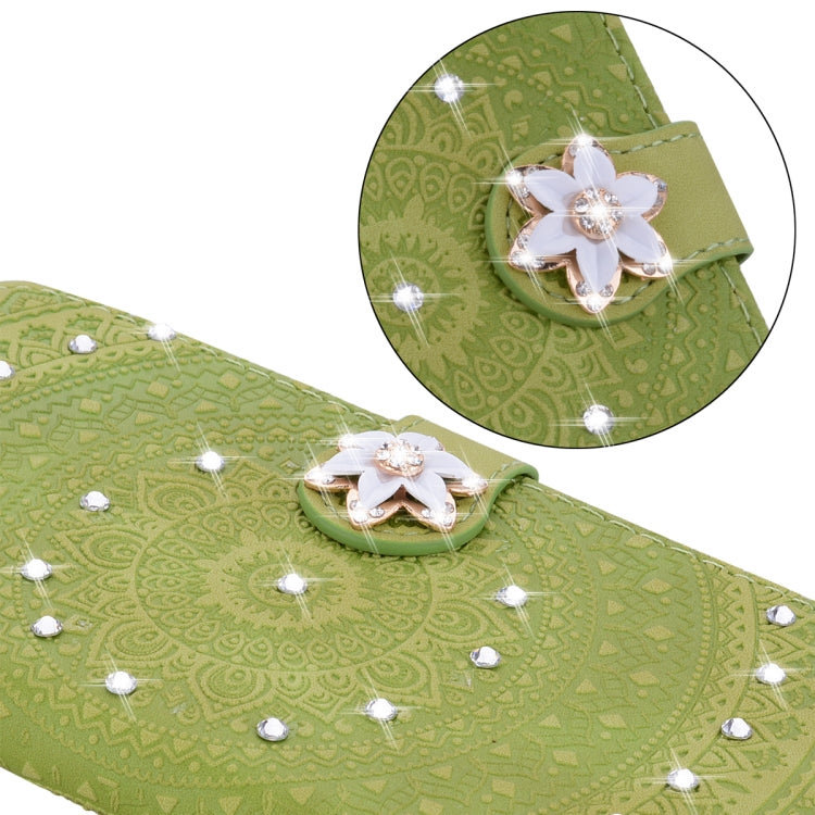 For Xiaomi Redmi Note 7 Pressed Printing Sticking Drill Pattern Horizontal Flip PU Leather Case with Holder & Card Slots & Wallet & & Lanyard