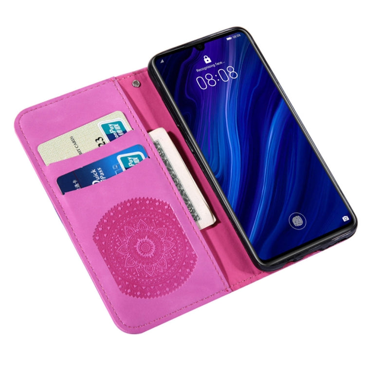 For Xiaomi Redmi Note 7 Pressed Printing Sticking Drill Pattern Horizontal Flip PU Leather Case with Holder & Card Slots & Wallet & & Lanyard