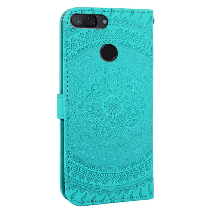 For Xiaomi 8 Lite Pressed Printing Sticking Drill Pattern Horizontal Flip PU Leather Case with Holder & Card Slots & Wallet & & Lanyard