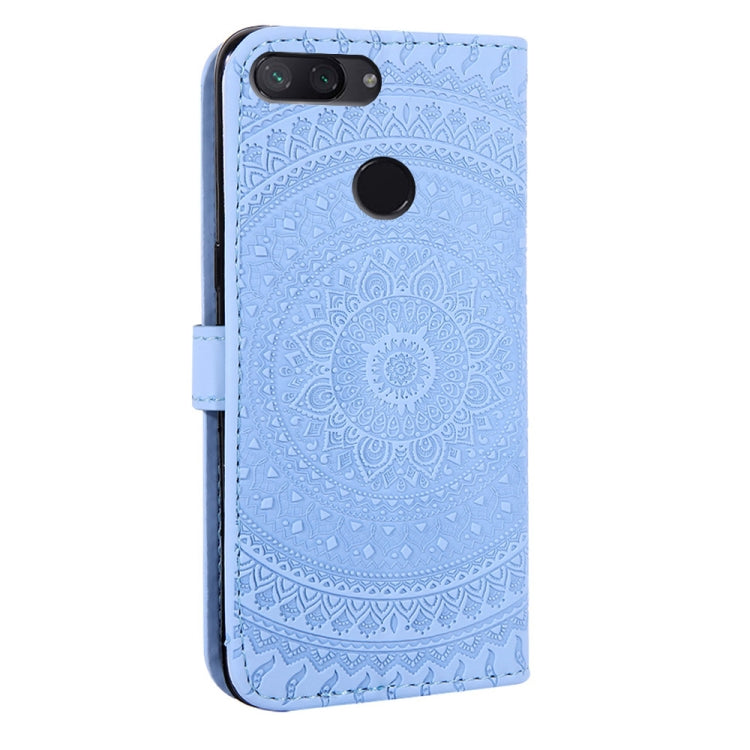 For Xiaomi 8 Lite Pressed Printing Sticking Drill Pattern Horizontal Flip PU Leather Case with Holder & Card Slots & Wallet & & Lanyard