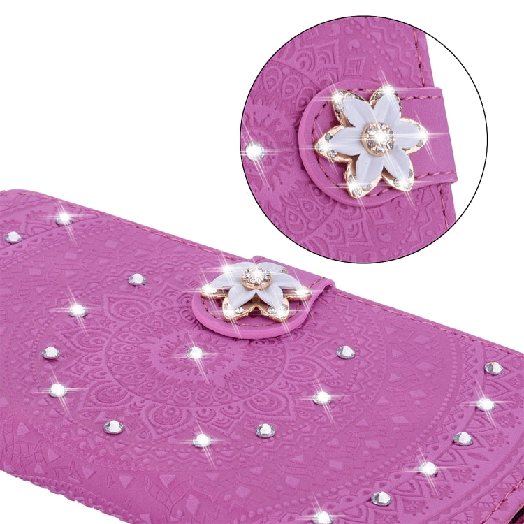 For Xiaomi 8 Lite Pressed Printing Sticking Drill Pattern Horizontal Flip PU Leather Case with Holder & Card Slots & Wallet & & Lanyard