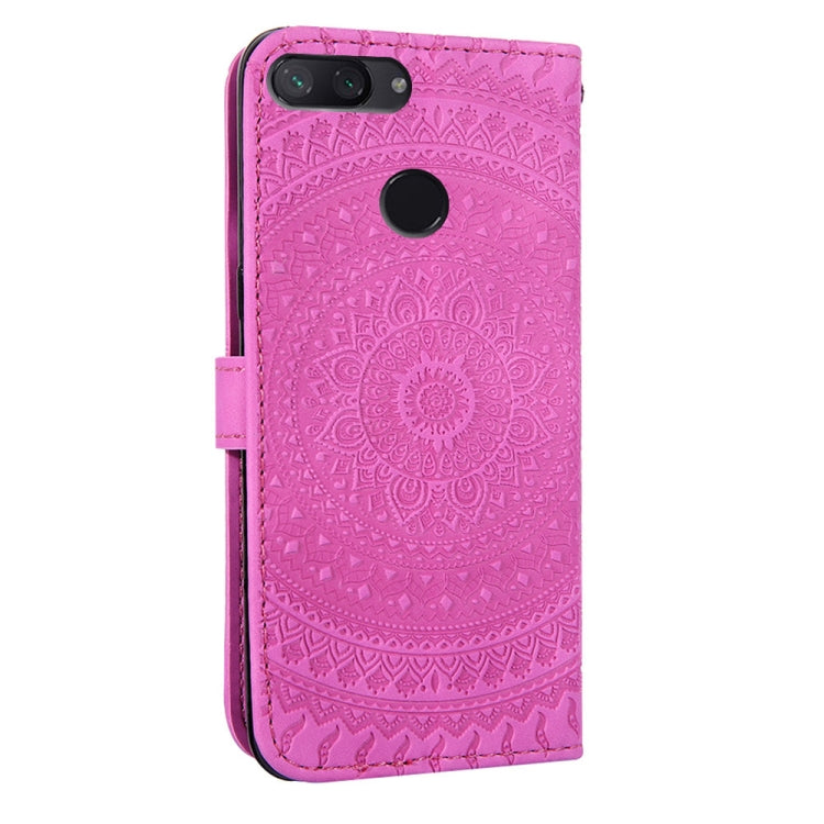 For Xiaomi 8 Lite Pressed Printing Sticking Drill Pattern Horizontal Flip PU Leather Case with Holder & Card Slots & Wallet & & Lanyard