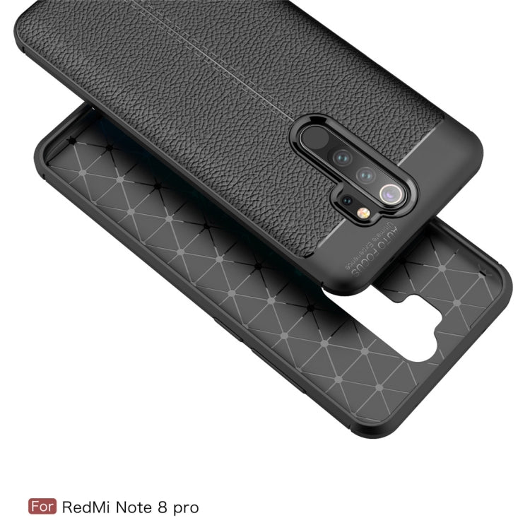 For Xiaomi Redmi Note 8 Pro Litchi Texture TPU Shockproof Case