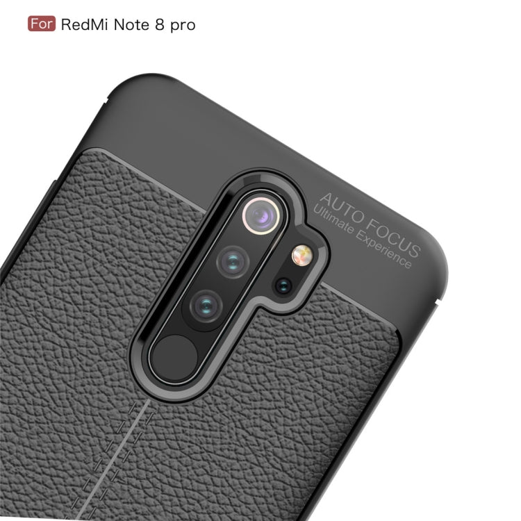 For Xiaomi Redmi Note 8 Pro Litchi Texture TPU Shockproof Case