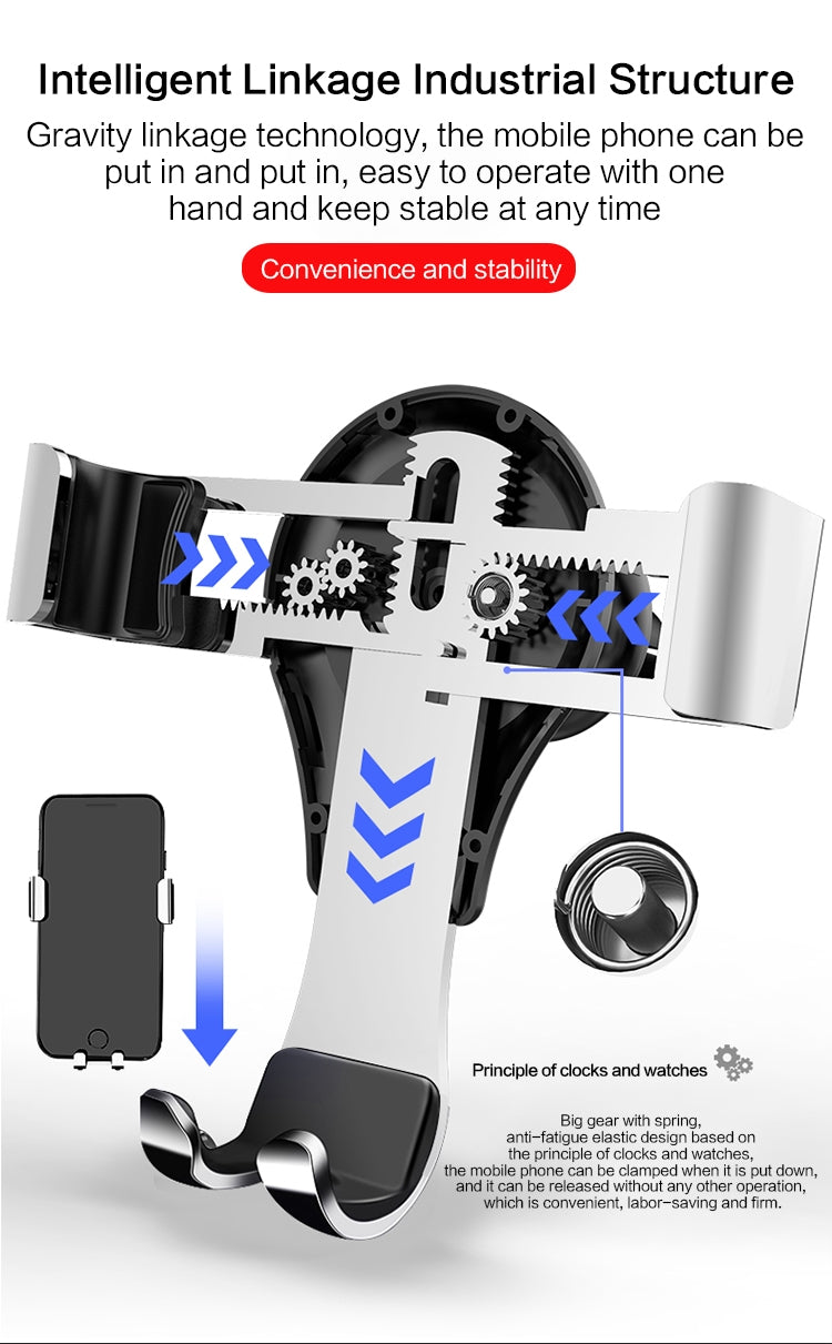 Applicable for Audi A1/S1 Vehicle-Mounted Mobile Phone Bracket Air Outlet Suction Cup Self-Gravity Model(Red)