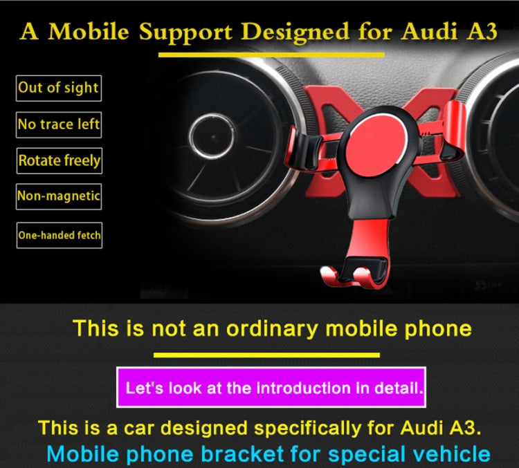 Suitable For Audi A3/S3 Car Mobile Phone Bracket Air Outlet Suction Cup From Gravity