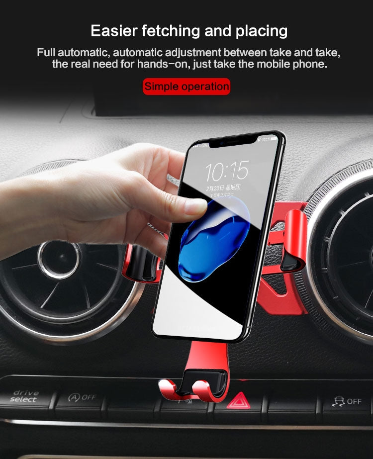 Suitable For Audi A3/S3 Car Mobile Phone Bracket Air Outlet Suction Cup From Gravity