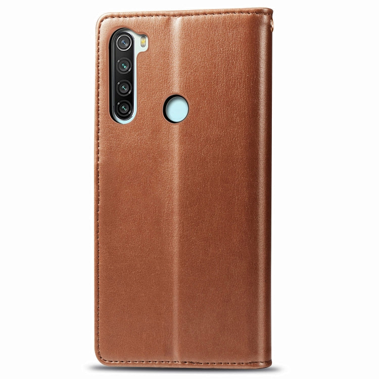 For Xiaomi Redmi Note 8 Retro Solid Color Leather Buckle Phone Case with Lanyard & Photo Frame & Card Slot & Wallet & Stand Function