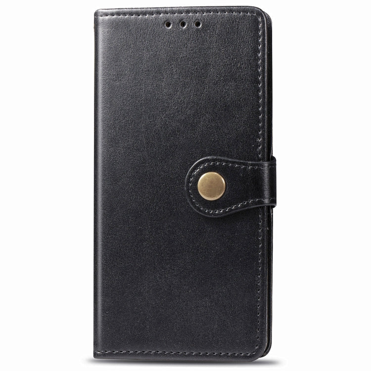 For Xiaomi Redmi Note 8 Retro Solid Color Leather Buckle Phone Case with Lanyard & Photo Frame & Card Slot & Wallet & Stand Function