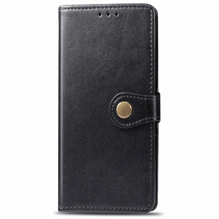 For Sony Xperia 5 Retro Solid Color Leather Buckle Phone Case with Lanyard & Photo Frame & Card Slot & Wallet & Stand Function