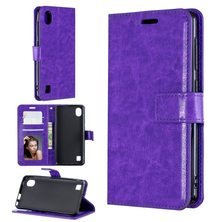 For ZTE Blade A5 2019 Crazy Horse Texture Horizontal Flip Leather Case with Holder & Card Slots & Wallet & Photo Frame
