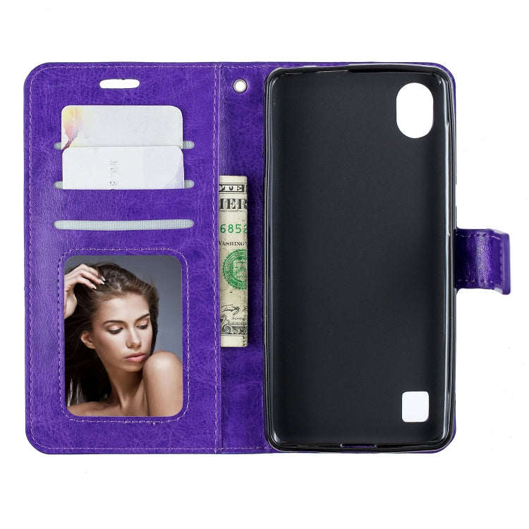 For ZTE Blade A5 2019 Crazy Horse Texture Horizontal Flip Leather Case with Holder & Card Slots & Wallet & Photo Frame