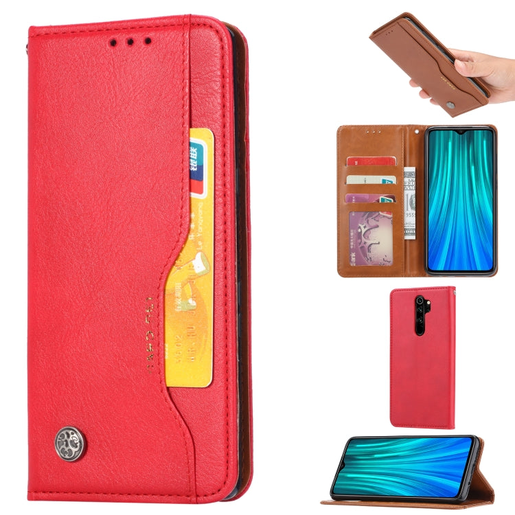For Xiaomi Redmi Note8 Pro Knead Skin Texture Horizontal Flip Leather Case with Photo Frame & Holder & Card Slots & Wallet