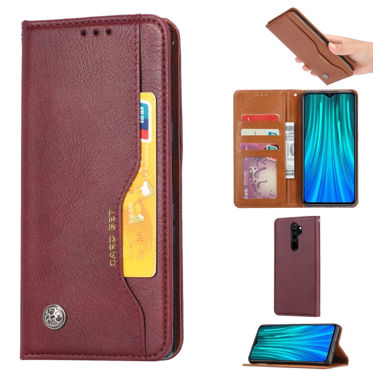 For Xiaomi Redmi Note8 Pro Knead Skin Texture Horizontal Flip Leather Case with Photo Frame & Holder & Card Slots & Wallet