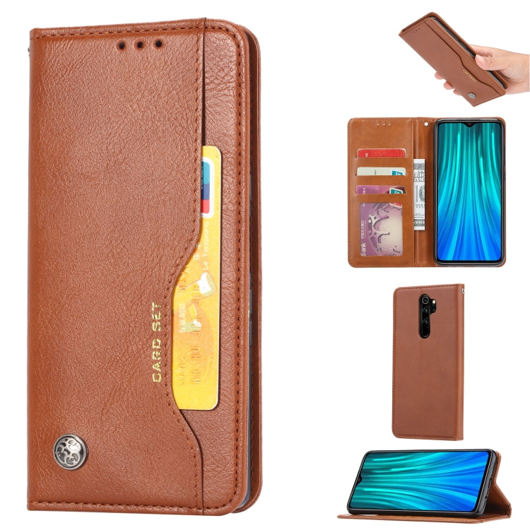 For Xiaomi Redmi Note8 Pro Knead Skin Texture Horizontal Flip Leather Case with Photo Frame & Holder & Card Slots & Wallet