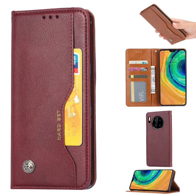 For Huawei Mate 30 Pro Knead Skin Texture Horizontal Flip Leather Case with Photo Frame & Holder & Card Slots & Wallet