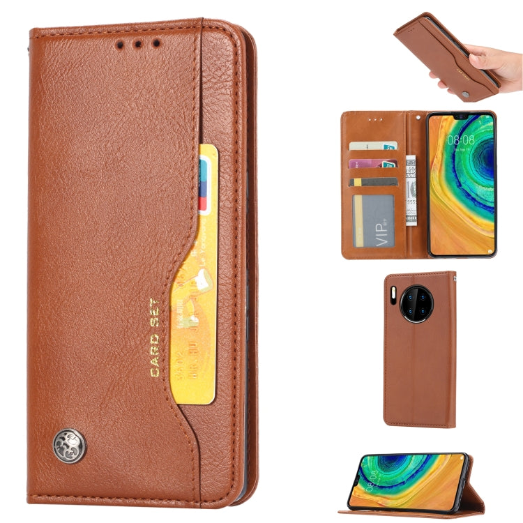 For Huawei Mate 30 Pro Knead Skin Texture Horizontal Flip Leather Case with Photo Frame & Holder & Card Slots & Wallet