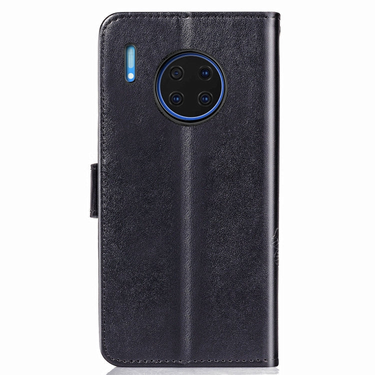 For Huawei Mate 30 Pro Four-leaf Clasp Embossed Buckle Mobile Phone Protection Leather Case with Lanyard & Card Slot & Wallet & Bracket Function